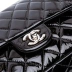 Black Leather Chanel Flap Bag