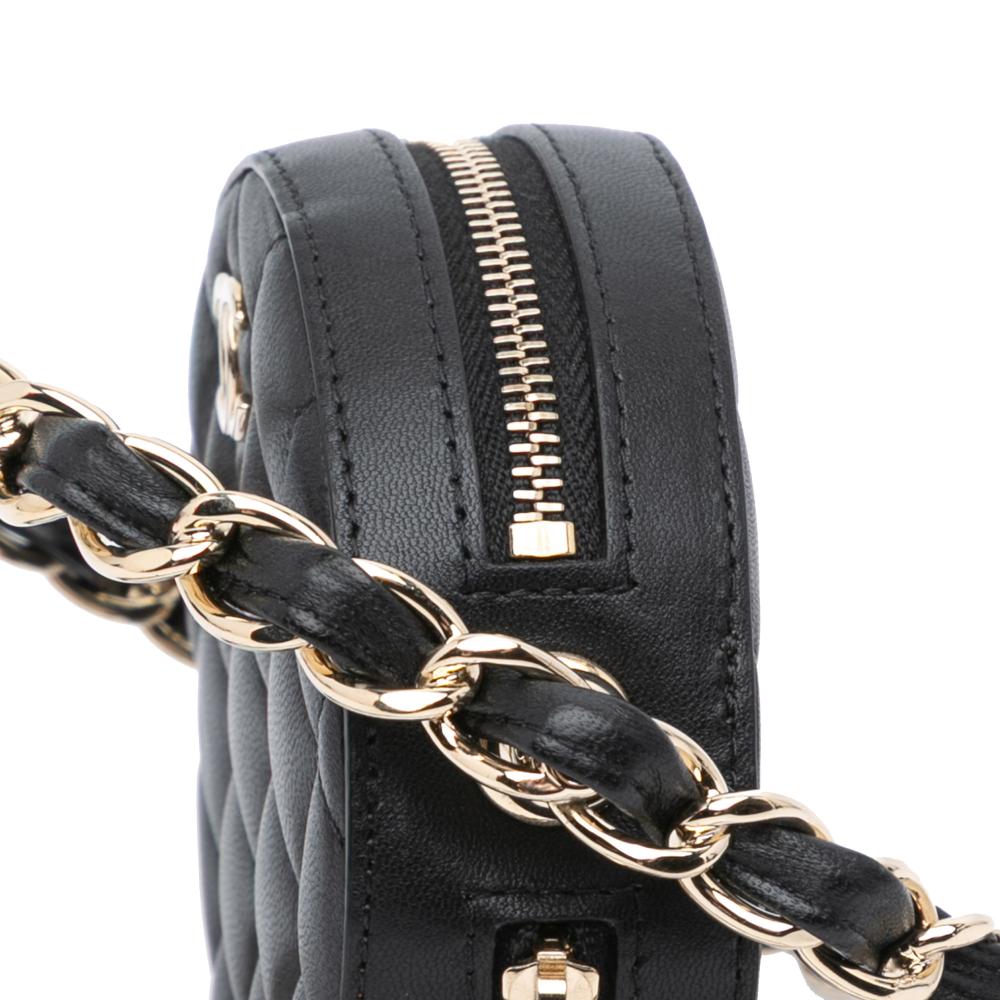 Black Leather Chanel Crossbody Bag