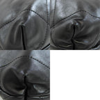 Black Leather Chanel Backpack