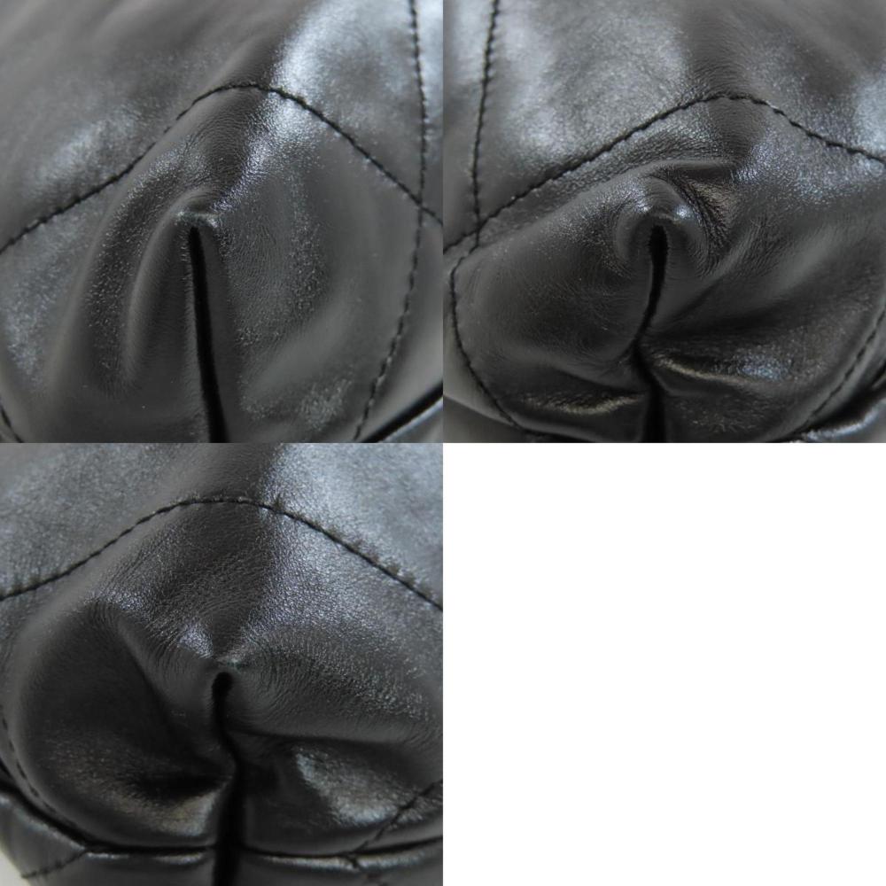 Black Leather Chanel Backpack