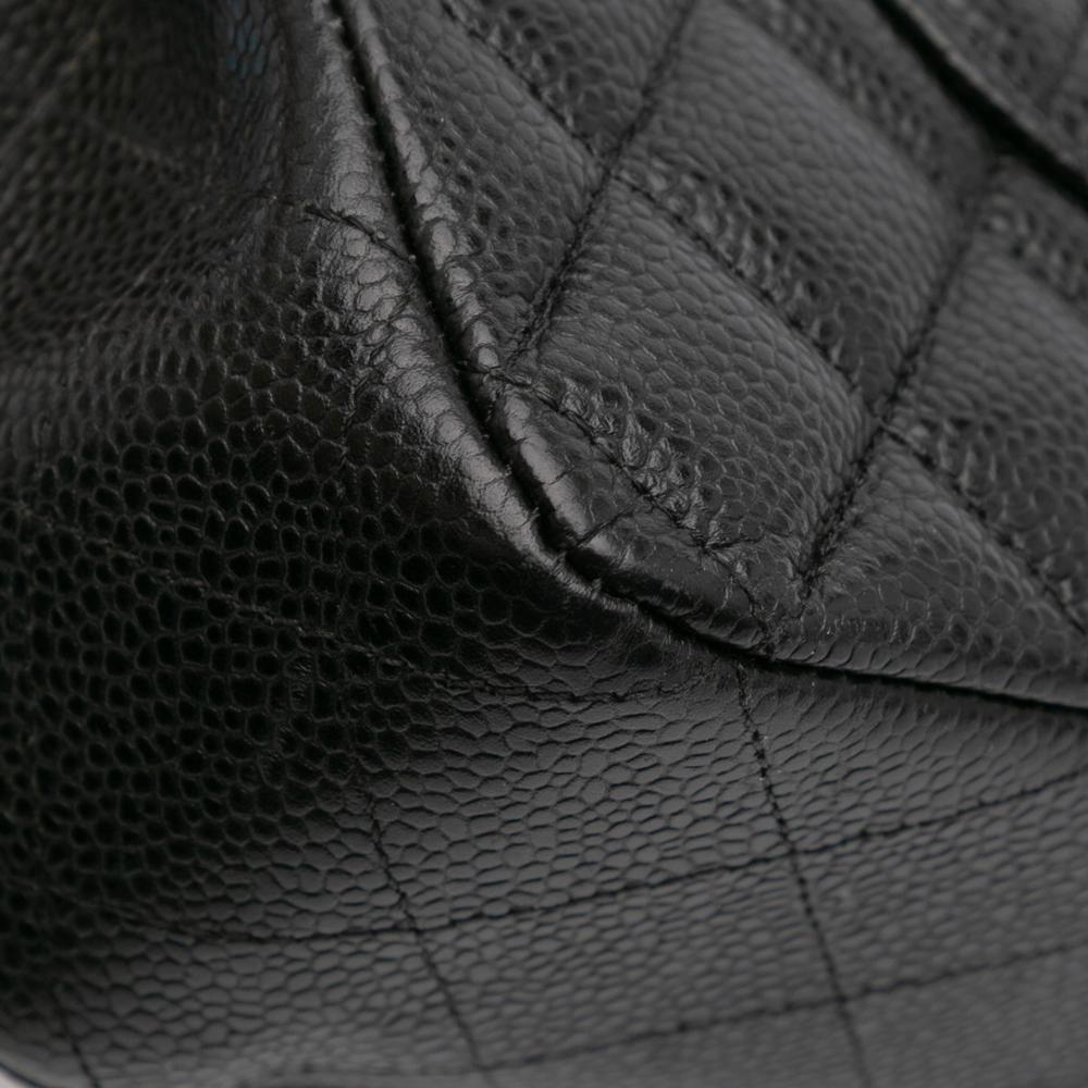 Black Leather Chanel Flap Bag