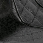 Black Leather Chanel Flap Bag