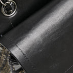 Black Leather Chanel Flap Bag