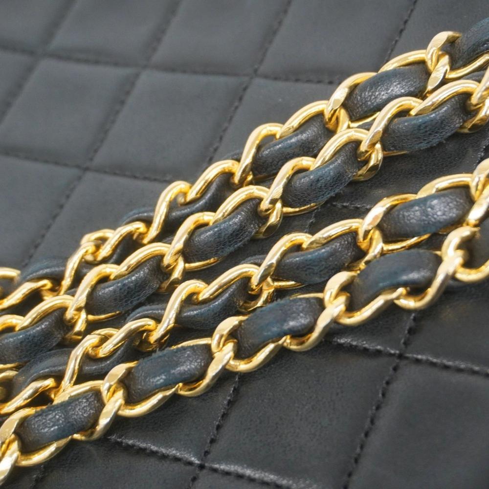 Black Leather Chanel Shoulder Bag