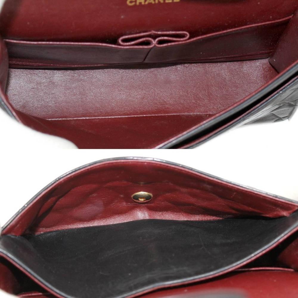 Black Leather Chanel Flap Bag