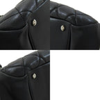 Black Leather Chanel Shoulder Bag