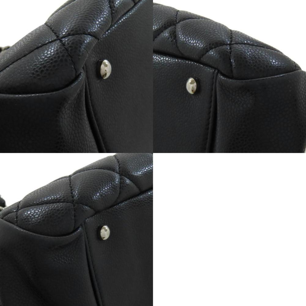 Black Leather Chanel Shoulder Bag