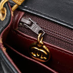 Black Leather Chanel Shoulder Bag