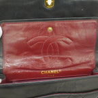 Black Leather Chanel Flap Bag