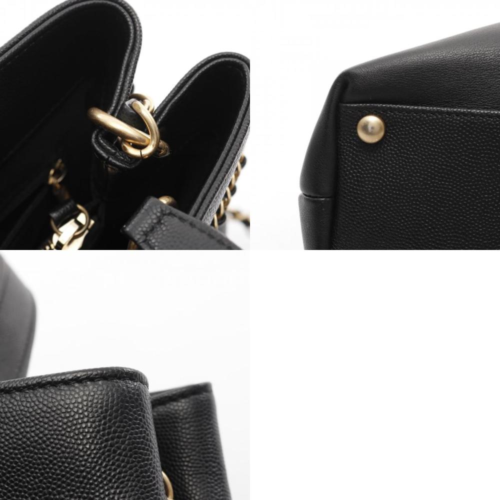 Black Leather Chanel Crossbody Bag