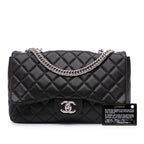 Black Leather Chanel Flap Bag