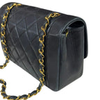 Black Leather Chanel Shoulder Bag