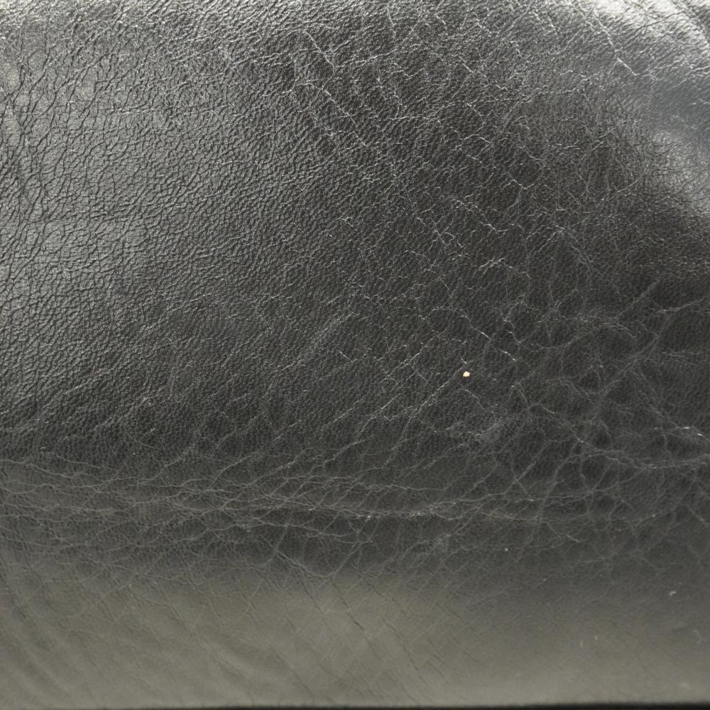 Black Leather Chanel Shoulder Bag