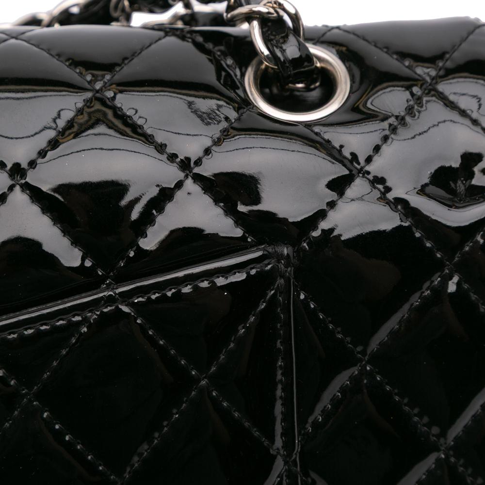 Black Leather Chanel Flap Bag