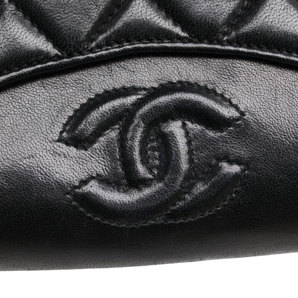 Black Leather Chanel Crossbody Bag