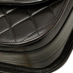 Black Leather Chanel Flap Bag