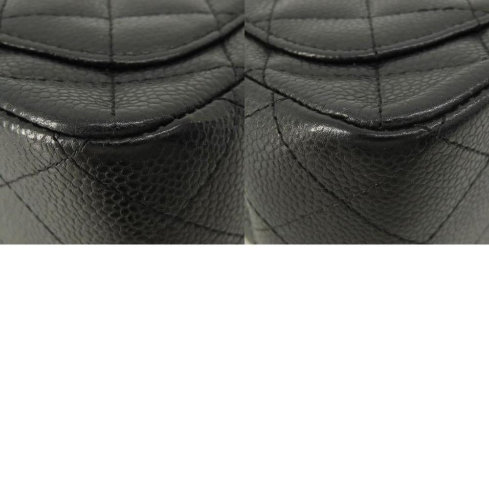 Black Leather Chanel Shoulder Bag