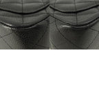 Black Leather Chanel Shoulder Bag