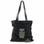 Black Leather Chanel Shoulder Bag