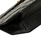 Black Leather Chanel Flap Bag
