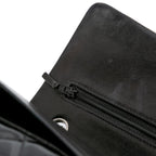 Black Leather Chanel Flap Bag