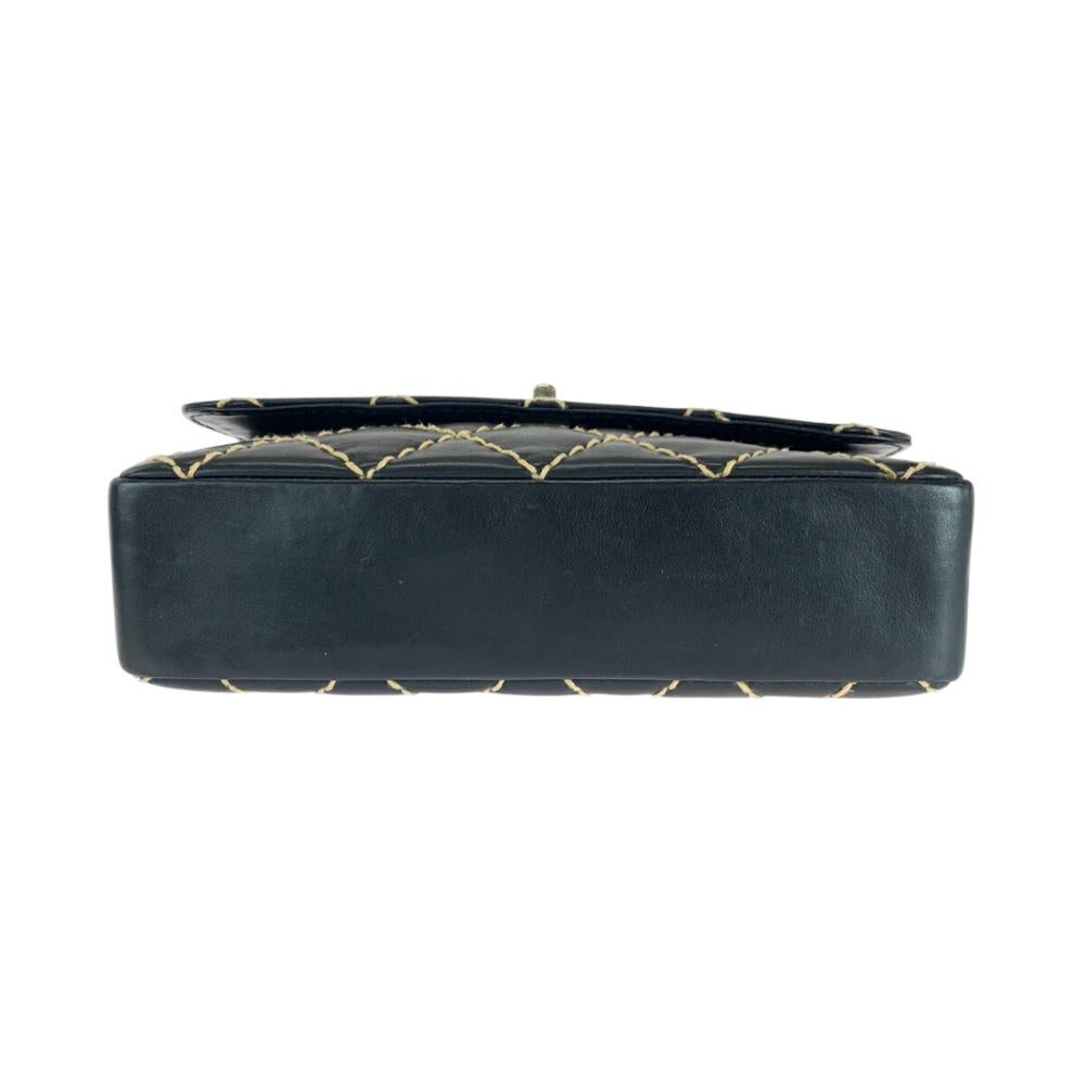 Black Leather Chanel Crossbody Bag