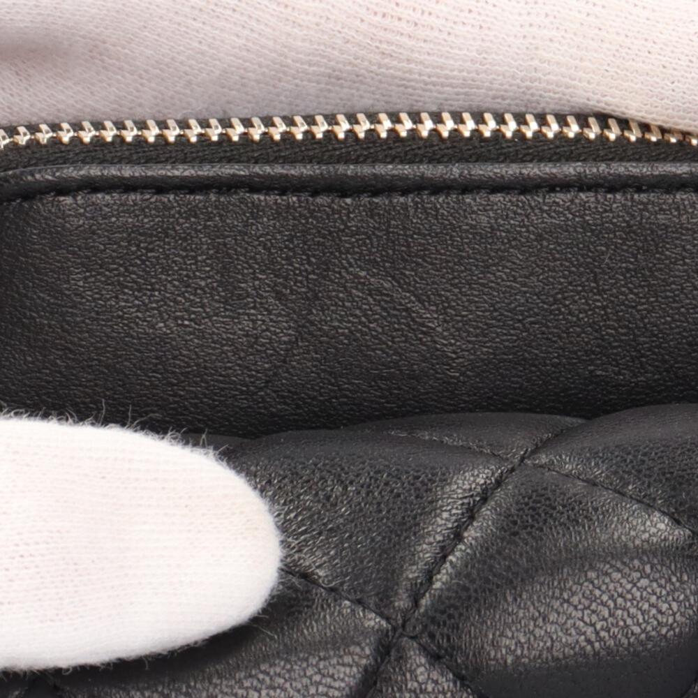 Black Leather Chanel Shoulder Bag