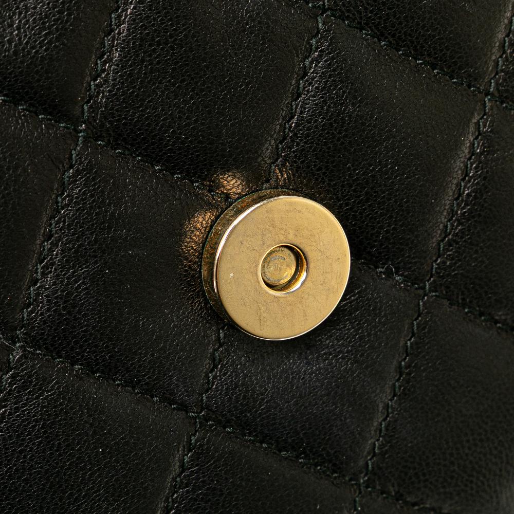Black Leather Chanel Flap Bag