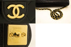 Black Leather Chanel Crossbody Bag