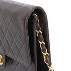 Black Leather Chanel Shoulder Bag