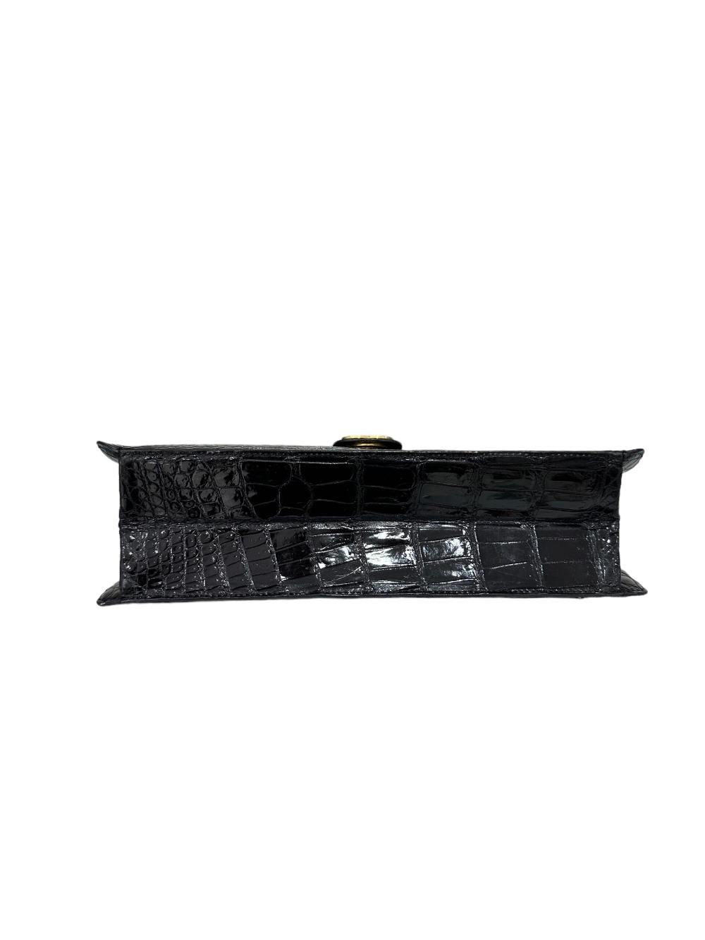 Black Leather Chanel Shoulder Bag