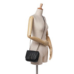 Black Leather Chanel Flap Bag