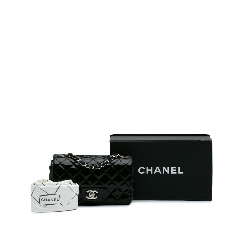 Black Leather Chanel Flap Bag