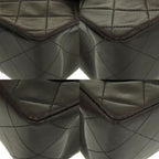 Black Leather Chanel Shoulder Bag