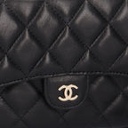 Black Leather Chanel Shoulder Bag