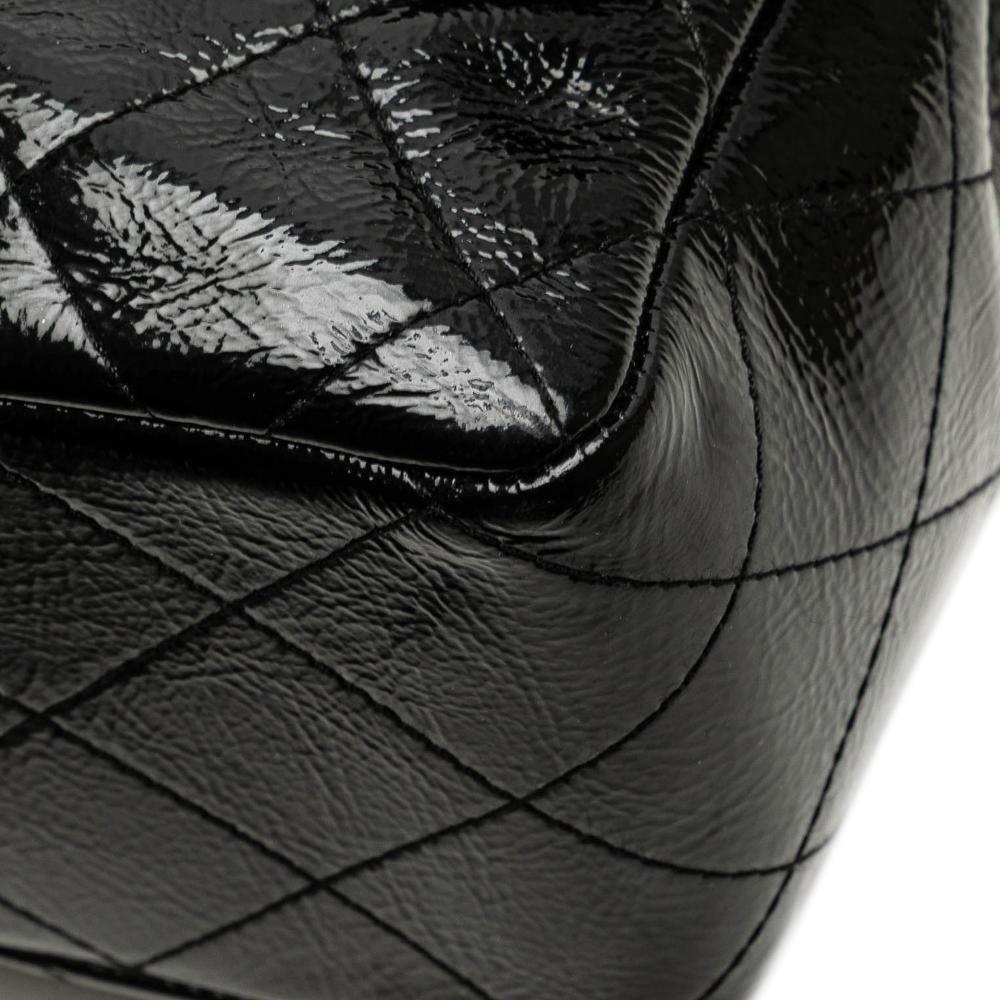 Black Leather Chanel Flap Bag