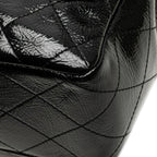 Black Leather Chanel Flap Bag