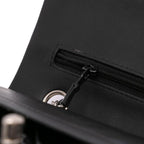 Black Leather Chanel Flap Bag