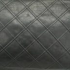 Black Leather Chanel Shoulder Bag