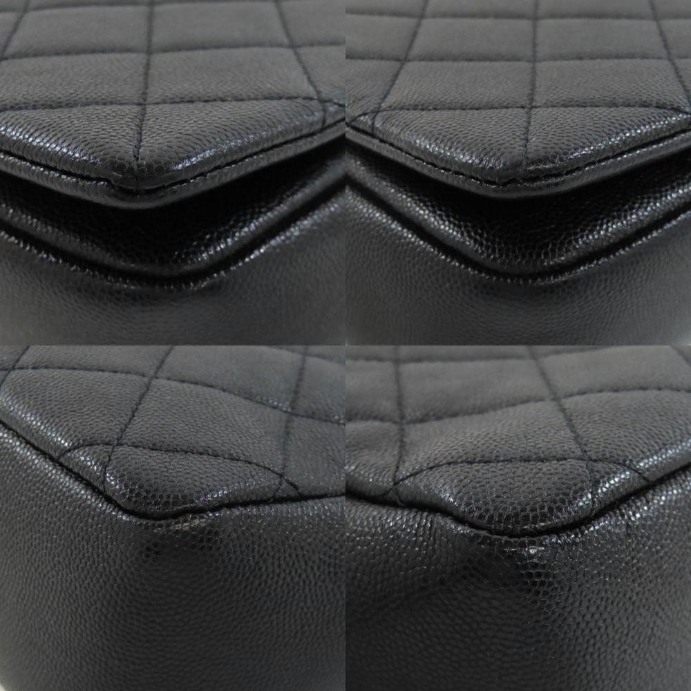 Black Leather Chanel Shoulder Bag