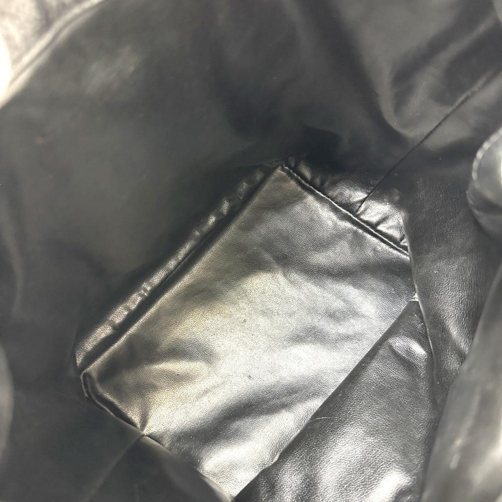 Black Leather Chanel Shoulder Bag
