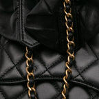 Black Leather Chanel Flap Bag