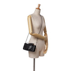 Black Leather Chanel Crossbody Bag