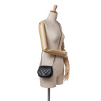 Black Leather Chanel Crossbody Bag
