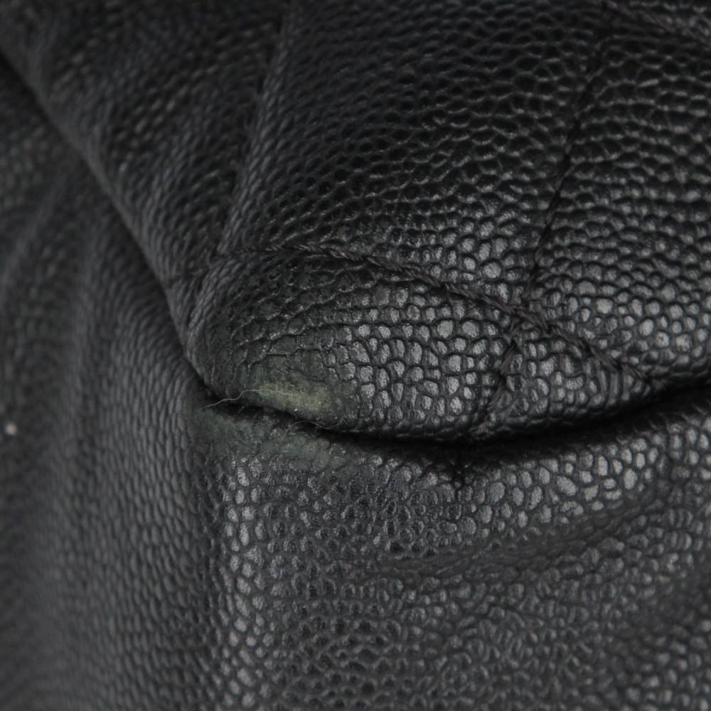Black Leather Chanel Shoulder Bag