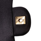 Black Leather Chanel Flap Bag