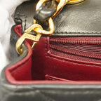 Black Leather Chanel Shoulder Bag