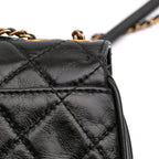 Black Leather Chanel Flap Bag