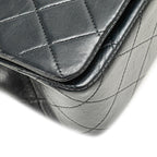 Black Leather Chanel Flap Bag