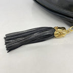 Black Leather Chanel Shoulder Bag